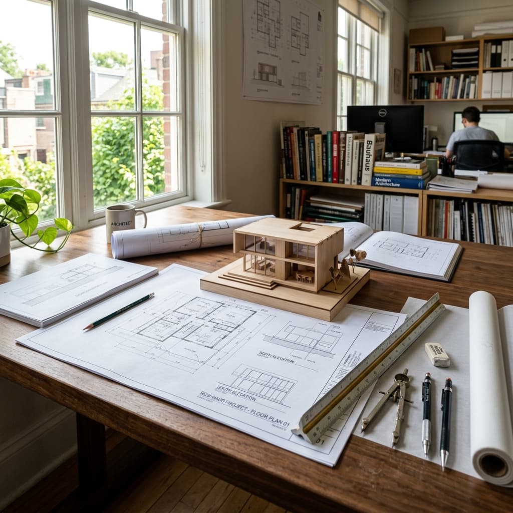 Architectural Blueprint and Model